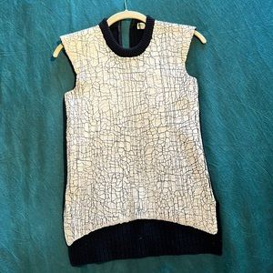 Balenciaga paint crackle wool top